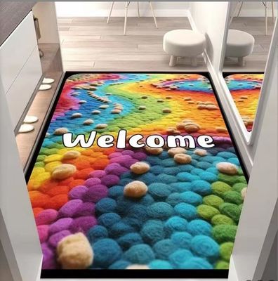 3d Creative Sweet Home And Welcome Pattern Carpets For Entrance Door, Sofa And Bedroom