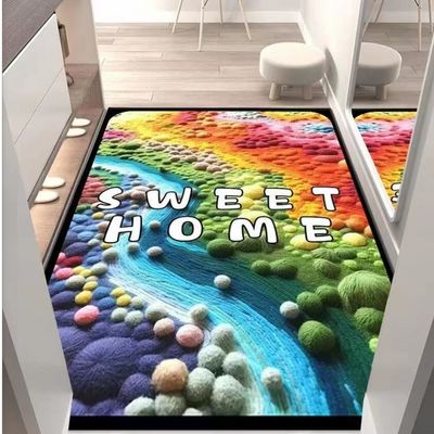 3d Creative Sweet Home And Welcome Pattern Carpets For Entrance Door, Sofa And Bedroom