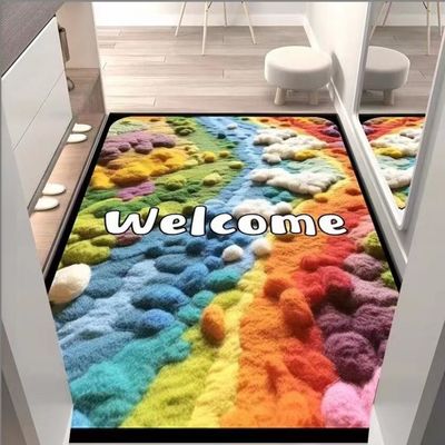 3d Creative Sweet Home And Welcome Pattern Carpets For Entrance Door, Sofa And Bedroom