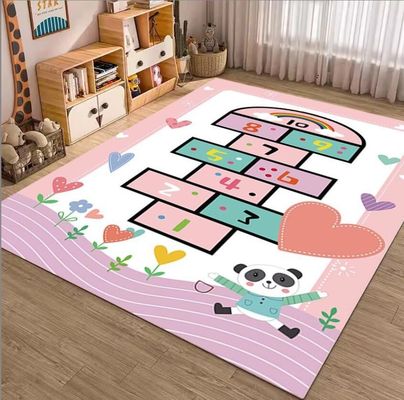 Carte dessinée Numéro de grille Tapis pour salon Enfants salle de jeux 120*160cm