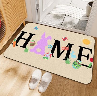 Children Playroom Rug Cartoon Rabbit Carpets For Entry-Exit Door