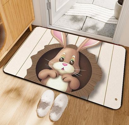 Children Playroom Rug Cartoon Rabbit Carpets For Entry-Exit Door
