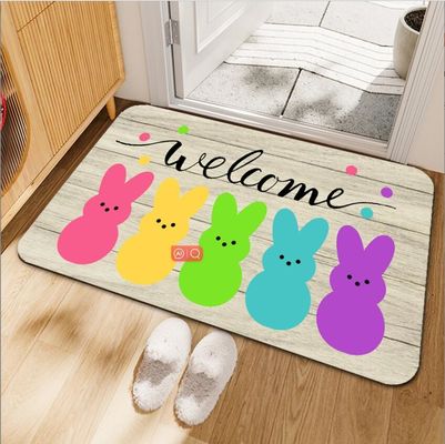 Children Playroom Rug Cartoon Rabbit Carpets For Entry-Exit Door