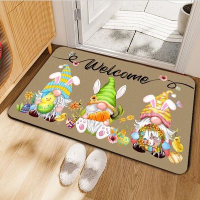 فرش خرگوش و گل های کارتونی زیبا برای درب ورودی و خروجی