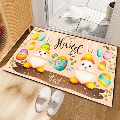 فرش خرگوش و گل های کارتونی زیبا برای درب ورودی و خروجی