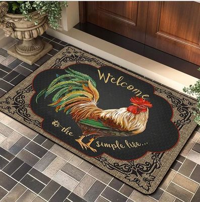 American Style Cock Door Entrance Mat Floor Carpet Rug