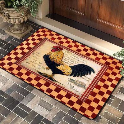 American Style Cock Door Entrance Mat Floor Carpet Rug