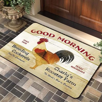 American Style Cock Door Entrance Mat Floor Carpet Rug