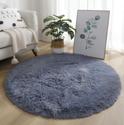 Circle Silk Woollen Mixed Knitting Carpet Bedroom, Living Room Carpets