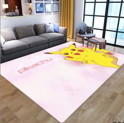 New Style Pikachu Cartoon Children's Crystal Velvet Living Room, Bedroom Living Room Floor Carpets