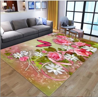 3D Printed Flower Dragonfly Living Room, Bedroom Living Room Floor Carpets