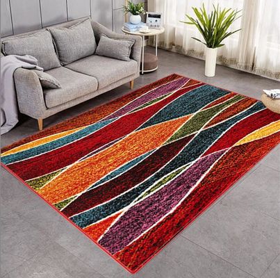 Irregular Geometric Pattern and Watered Living Room, Bedroom Living Room Floor Carpets