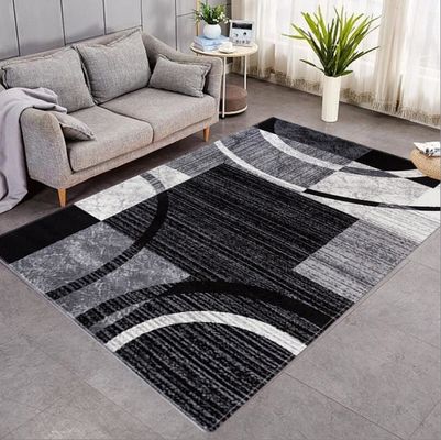 Irregular Geometric Pattern and Watered Living Room, Bedroom Living Room Floor Carpets